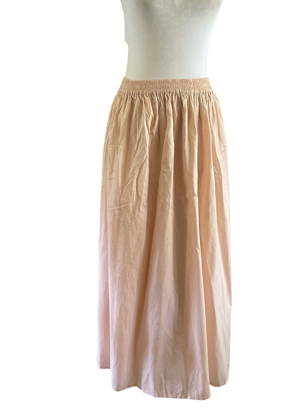 Peachy Tan Prairie Maxi Skirt Cottagecore Balletcore Japanese Style - Picture 2 of 6